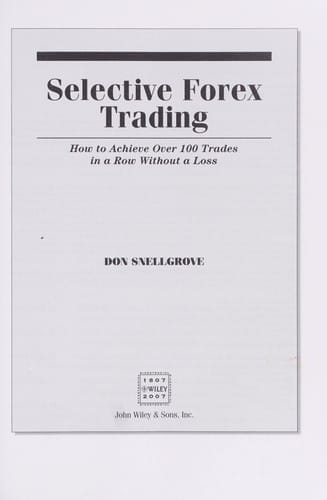 Selective Forex trading
