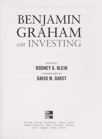 Benjamin Graham on investing