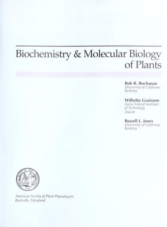 Biochemistry & molecular biology of plants