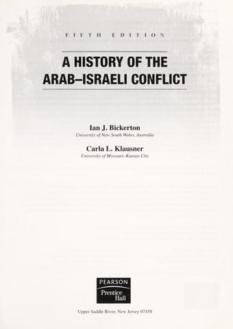 A history of the Arab-Israeli conflict