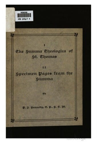 Summa Theologica