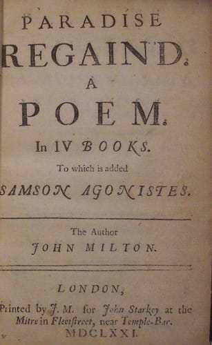 Das wiedereroberte Paradies des Johann Milton