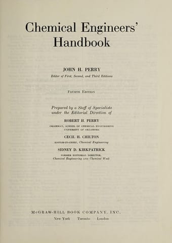 Perry's chemical engineers' handbook