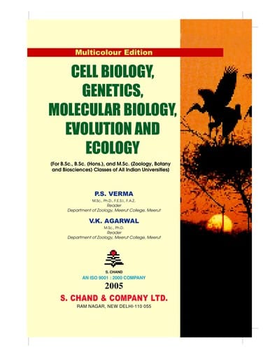 Cell biology, genetics, molecular biology, evolution and ecology