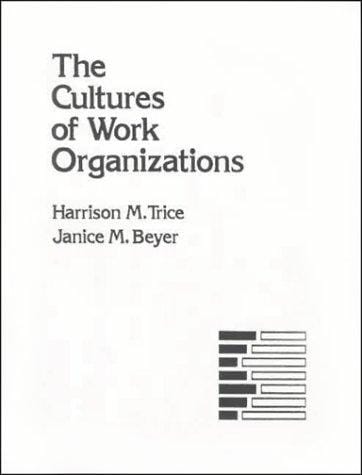 The cultures of work organizations
