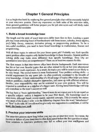 A practical guide to quantitative finance interviews